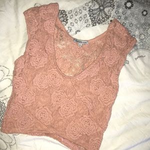 Charlotte Russe Medium lace crop top